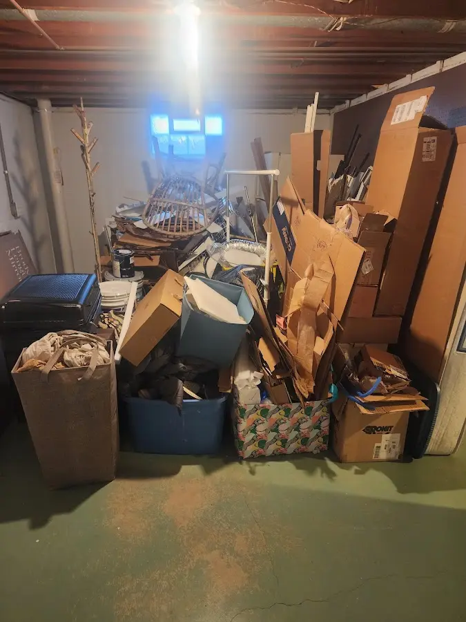 Roll-off dumpster container at job site for Yard Waste Dumpster Rental in Somerdale